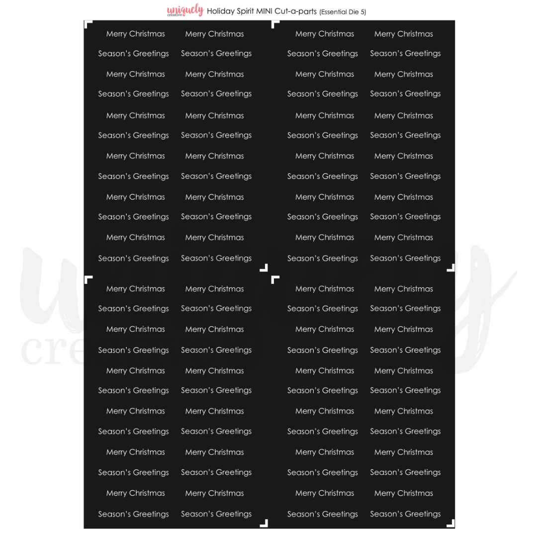 Holiday Spirit Cut-a-Part Sheet Mini