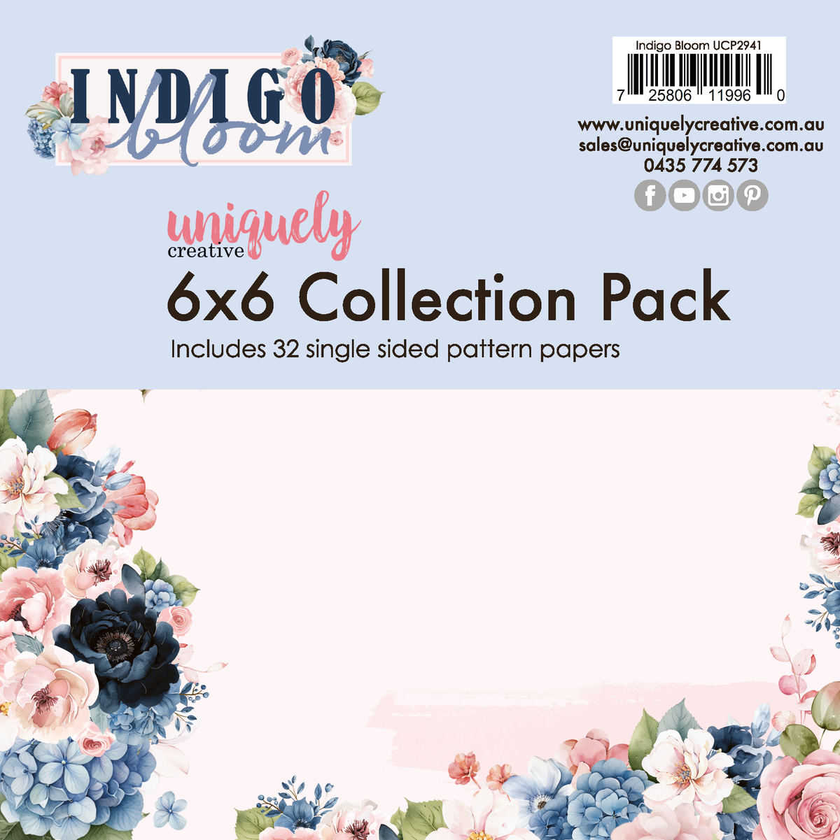 Indigo Bloom 6 x 6 Collection Pack
