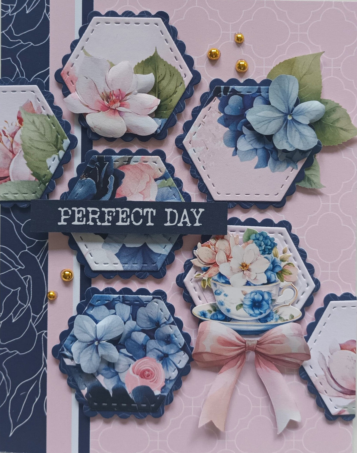 Stitched Nesting Hexagon Die