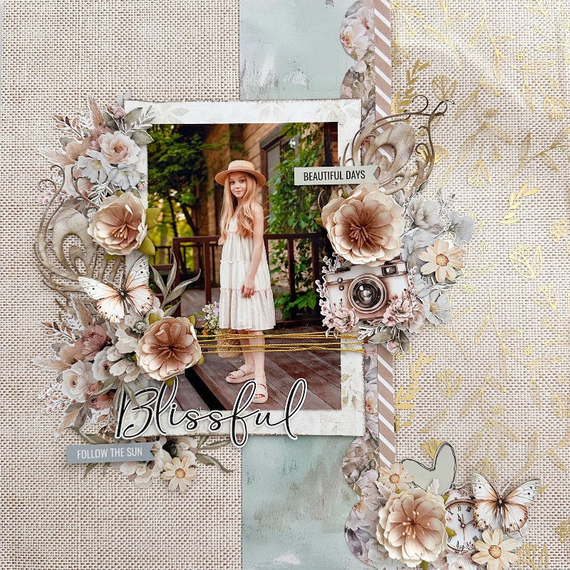 12 x 12 Botanical Foil Acetate