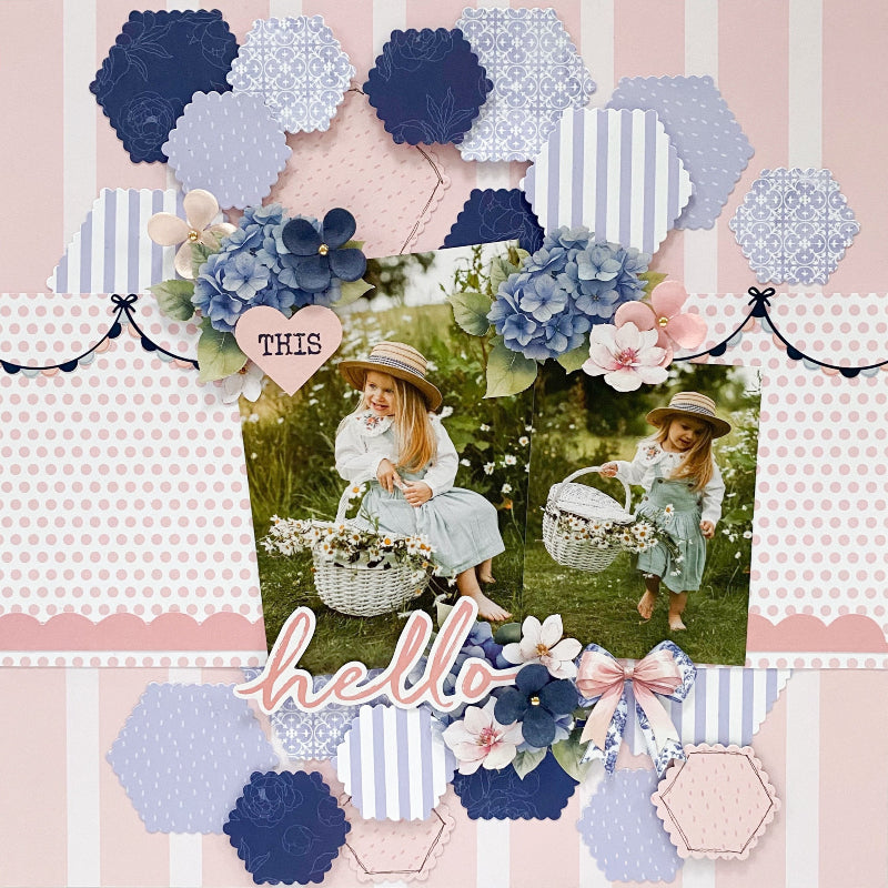 Stitched Nesting Hexagon Die