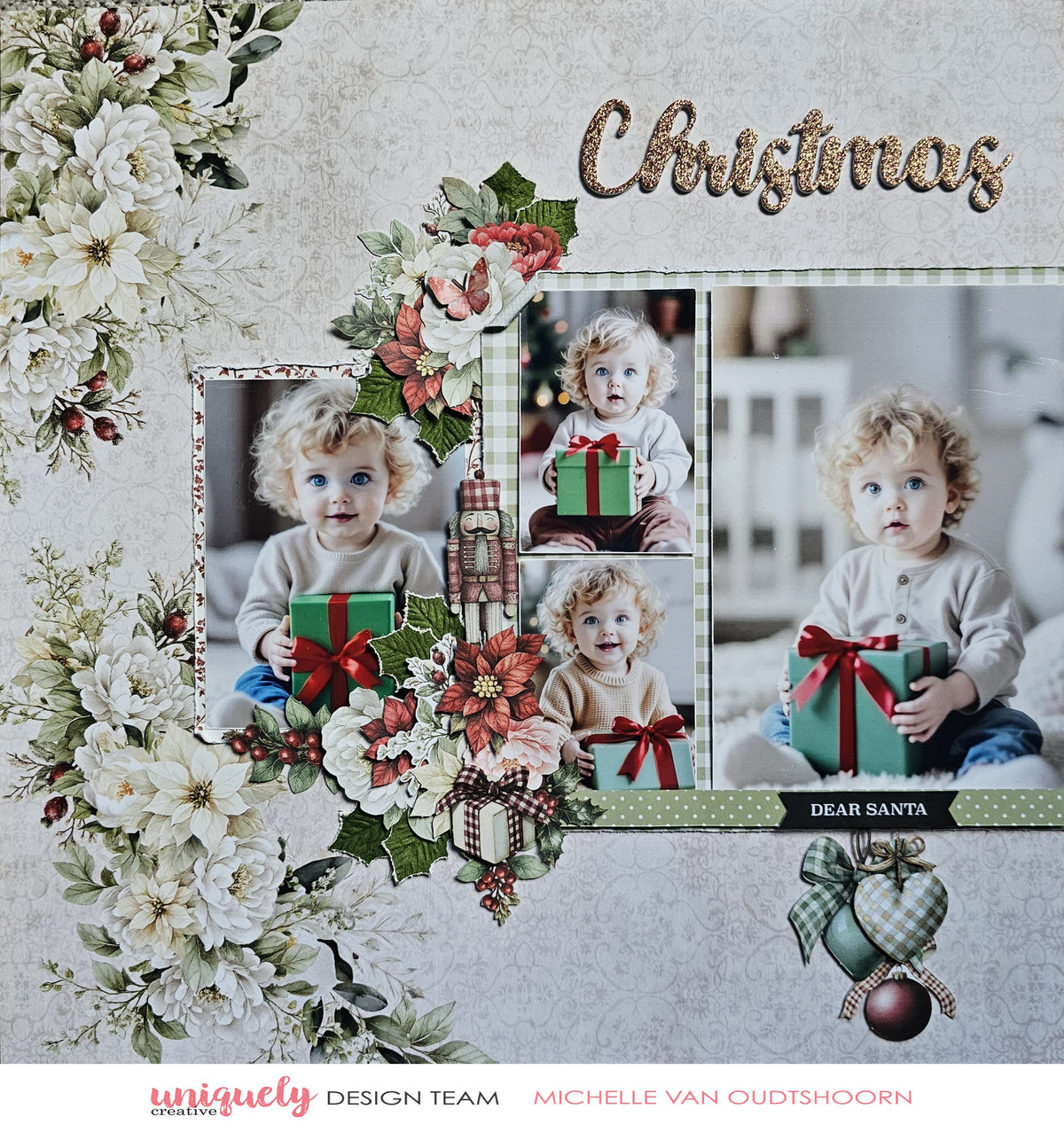 Christmas Keepsakes Glitter Dimensional Stickers