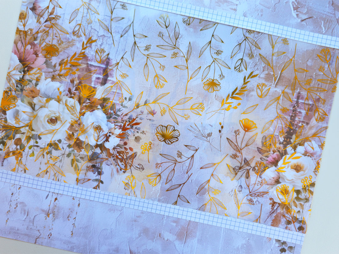 12 x 12 Botanical Foil Acetate