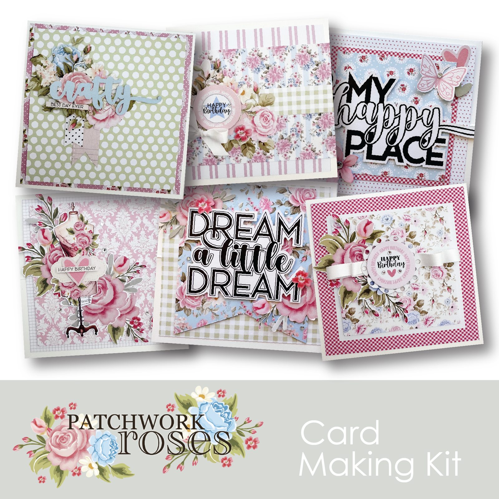 Patchwork Roses Card Making Kit