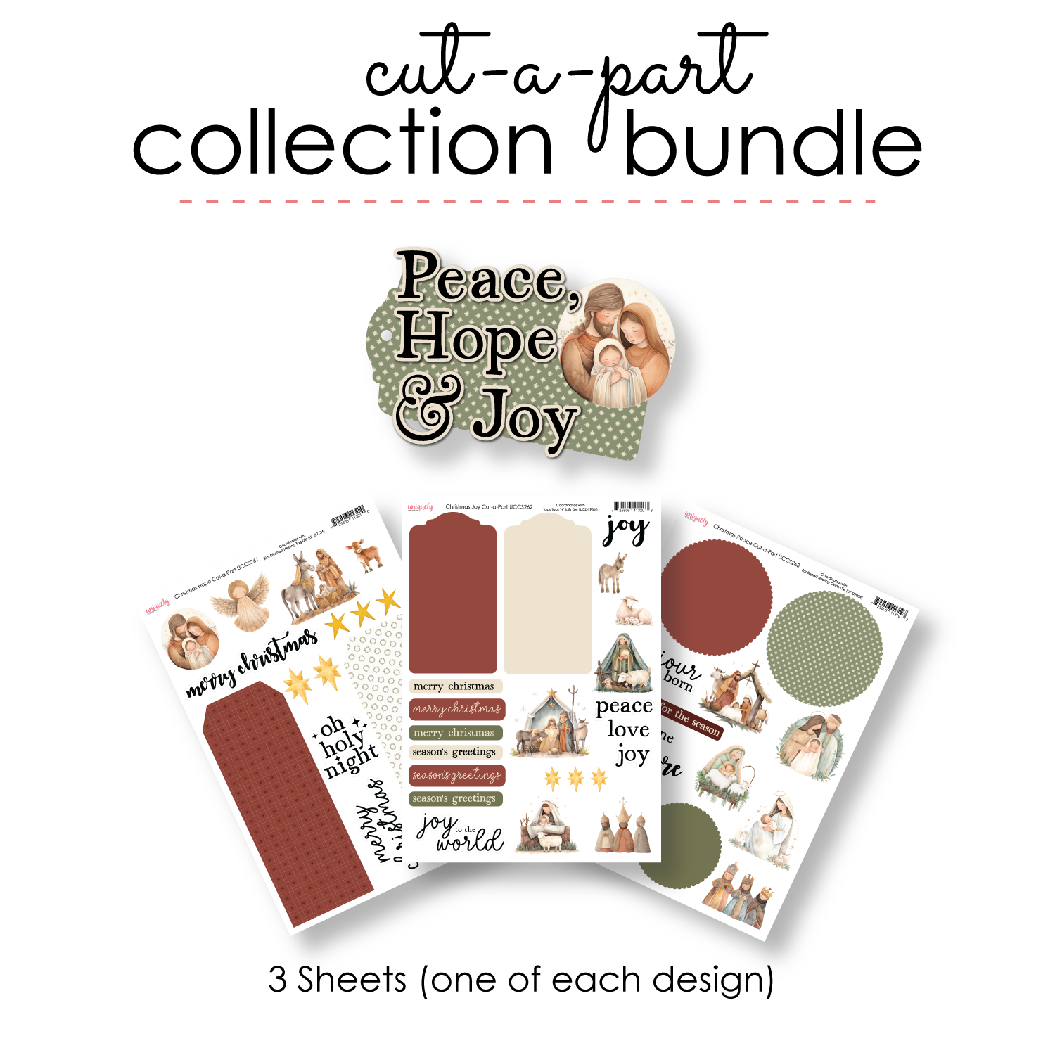 Peace, Hope, Joy Cut-a-Part Collection Bundle
