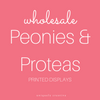 Peonies & Proteas Printed Displays - Wholesale Only
