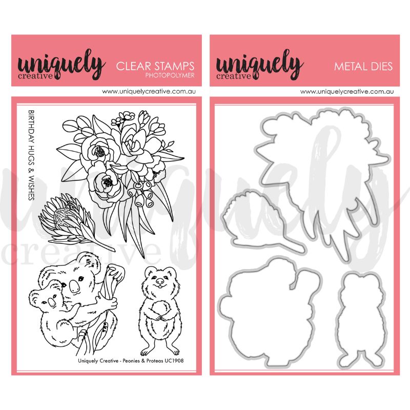 Peonies & Proteas Stamp & Die Set