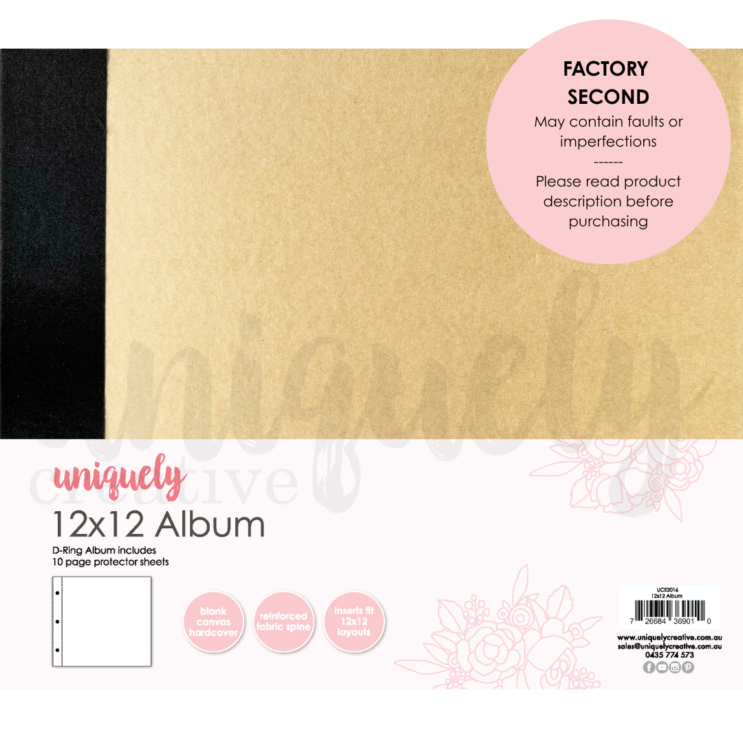 FACTORY SECOND – 12" x 12" D Ring Scrapbooking Album