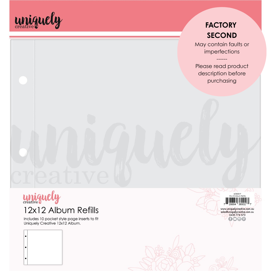 FACTORY SECOND - 12" x 12" Album Refills