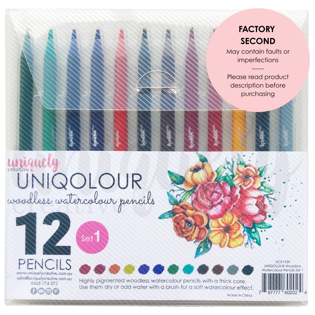 FACTORY SECOND - UNIQOLOUR Woodless Watercolour Pencils - Set 1
