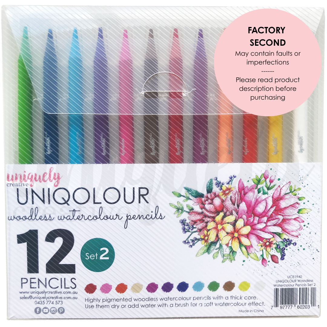 FACTORY SECOND - UNIQOLOUR Woodless Watercolour Pencils - Set 2