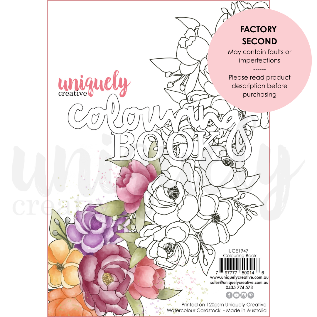 FACTORY SECOND - Watercolour Colouring Book