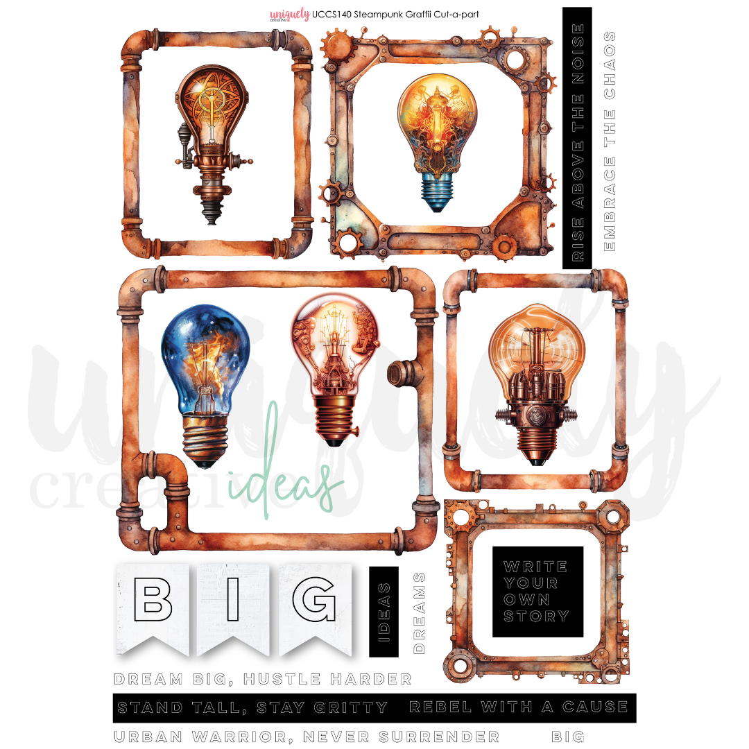 Steampunk Graffiti Cut-a-Part Sheet