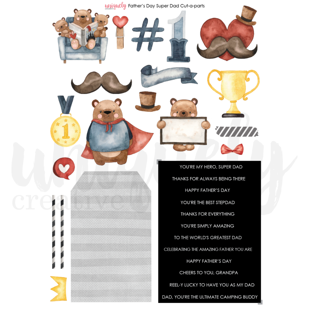 Father's Day Super Dad Cut-a-Part Sheet