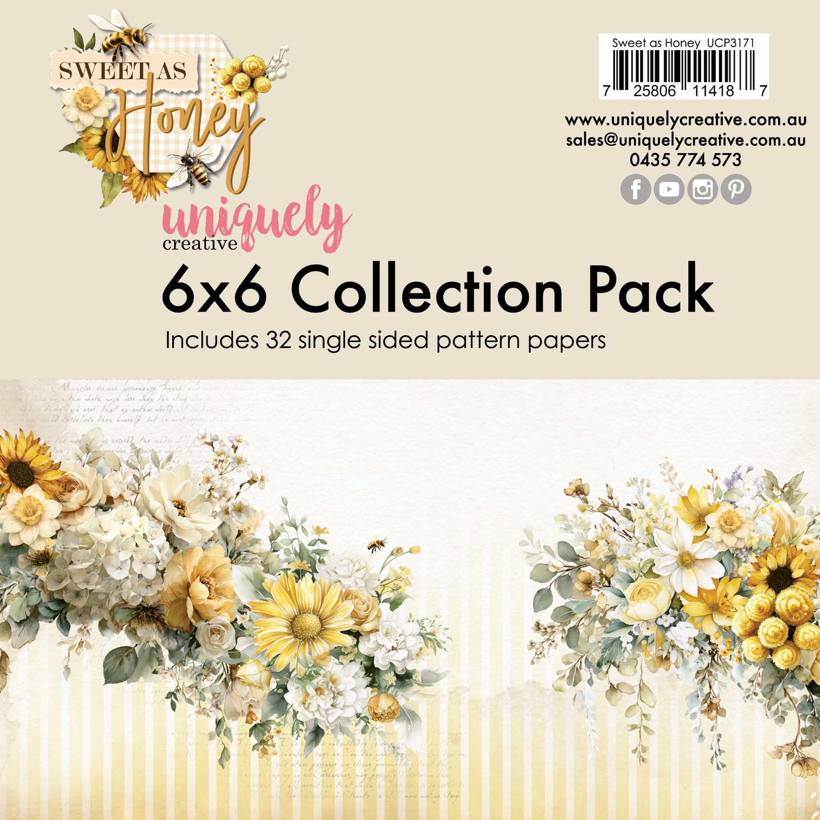 Sweet as Honey 6 x 6 Collection Pack