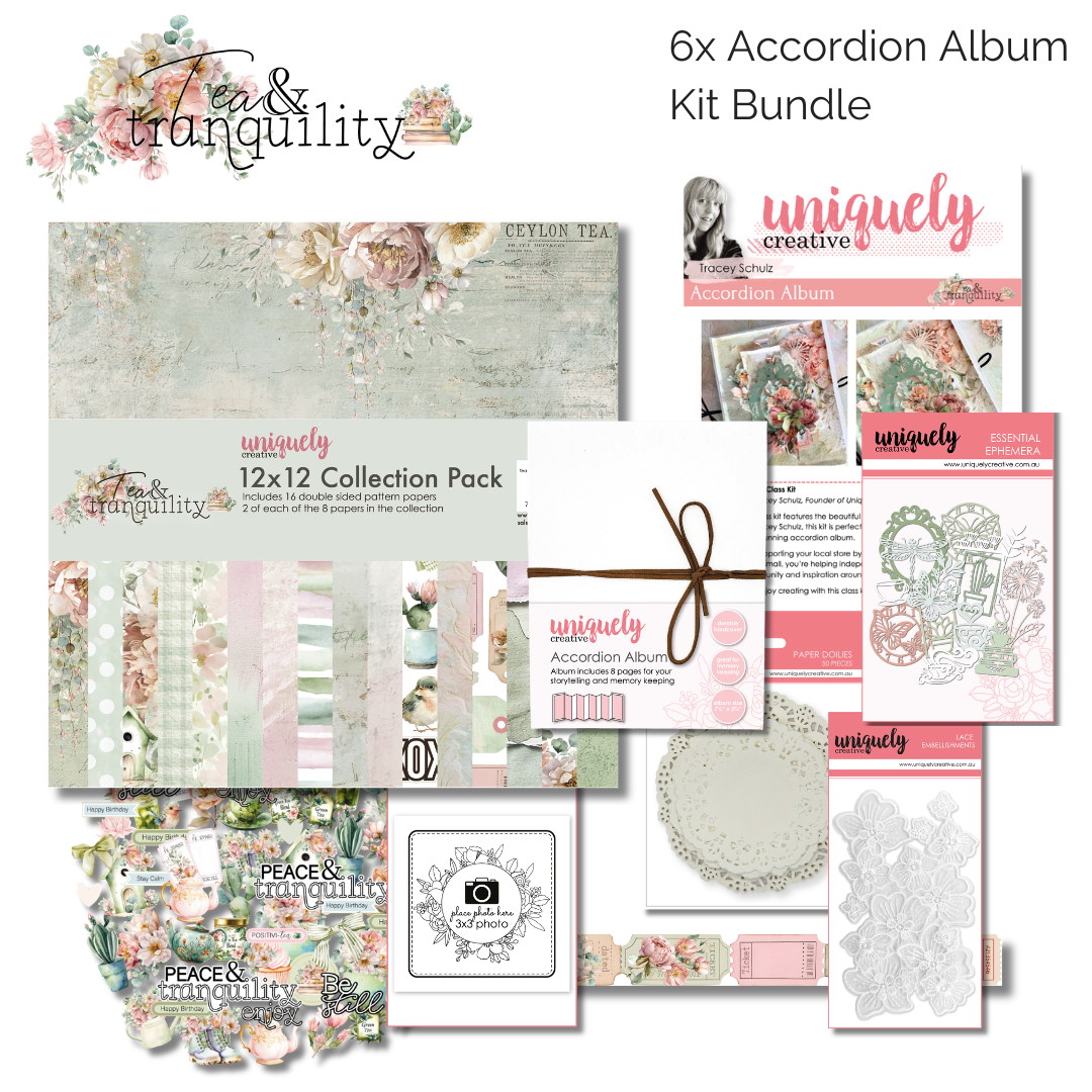 Tea & Tranquility Accordion Album Kit Bundle (x6) - Wholesale Only