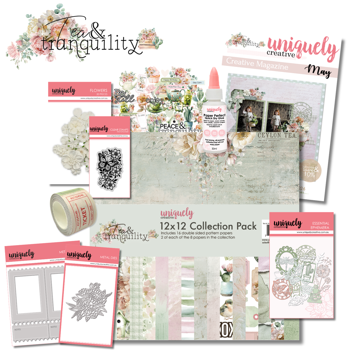 Tea & Tranquility Creative Kit + Add-On Dies