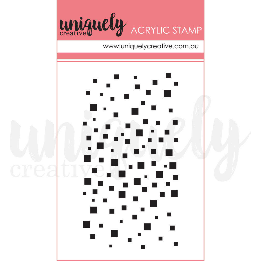 Mixed Squares Mark Making Mini Stamp - Acrylic Stamp