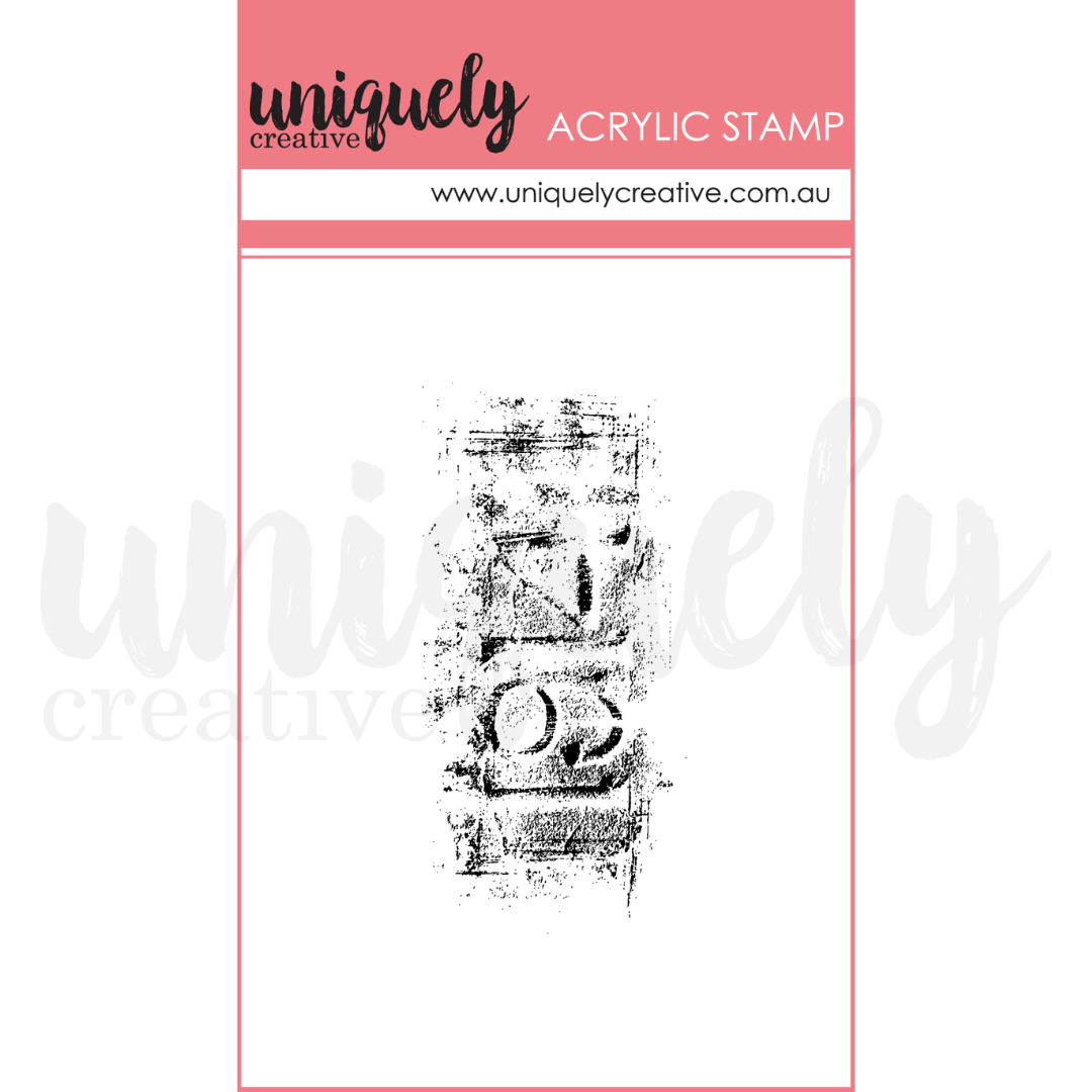 Vintage Numbers Mark Making Mini Stamp - Acrylic Stamp