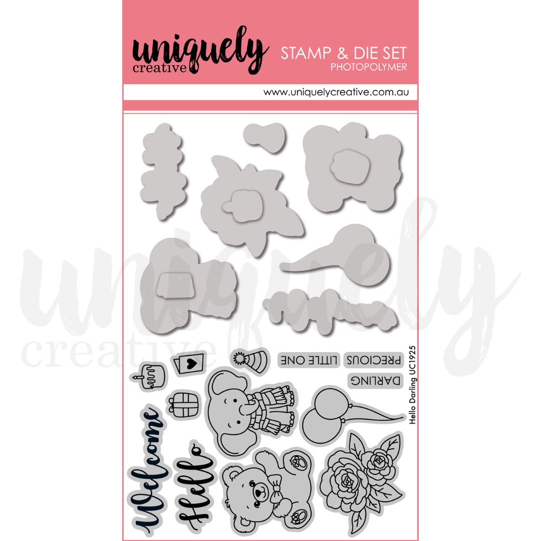 SALE - Hello Darling Stamp & Die Set