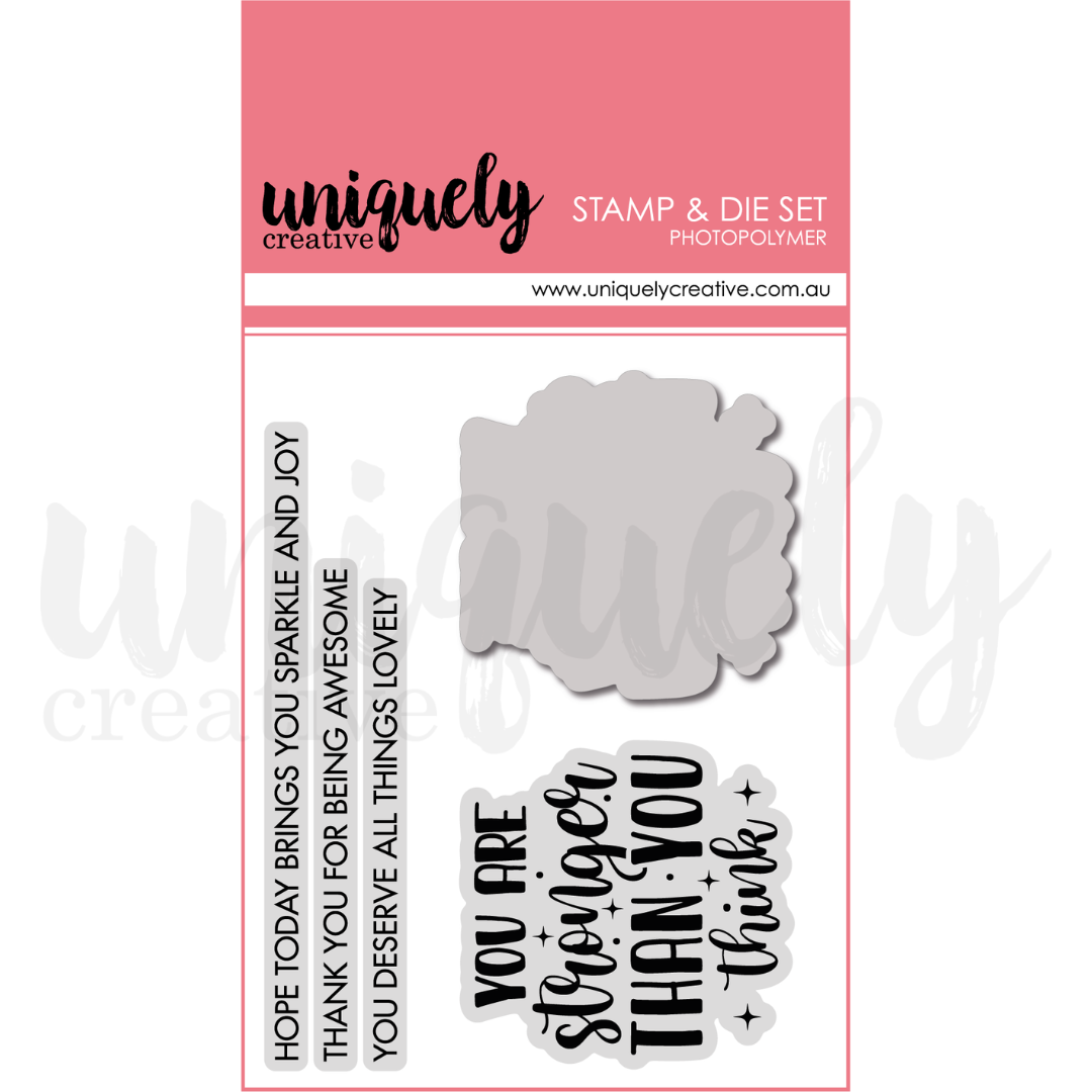 Stronger Than You Think Stamp & Die Set