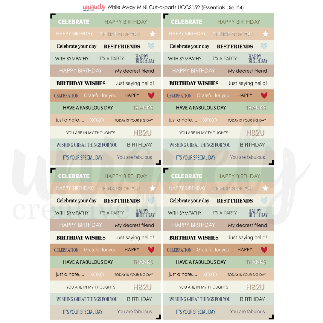 While Away Cut-a-Part Sheet Mini