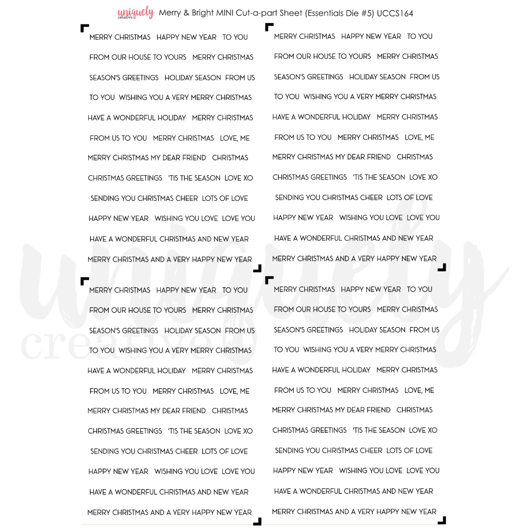 Merry and Bright Cut-a-Part Sheet Mini