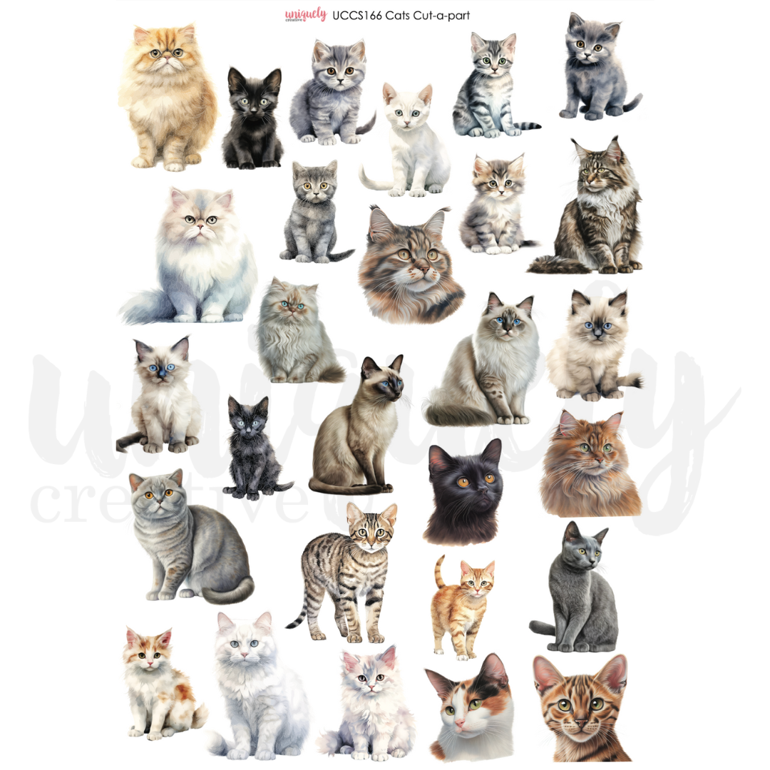 Cats Cut-a-Part Sheet