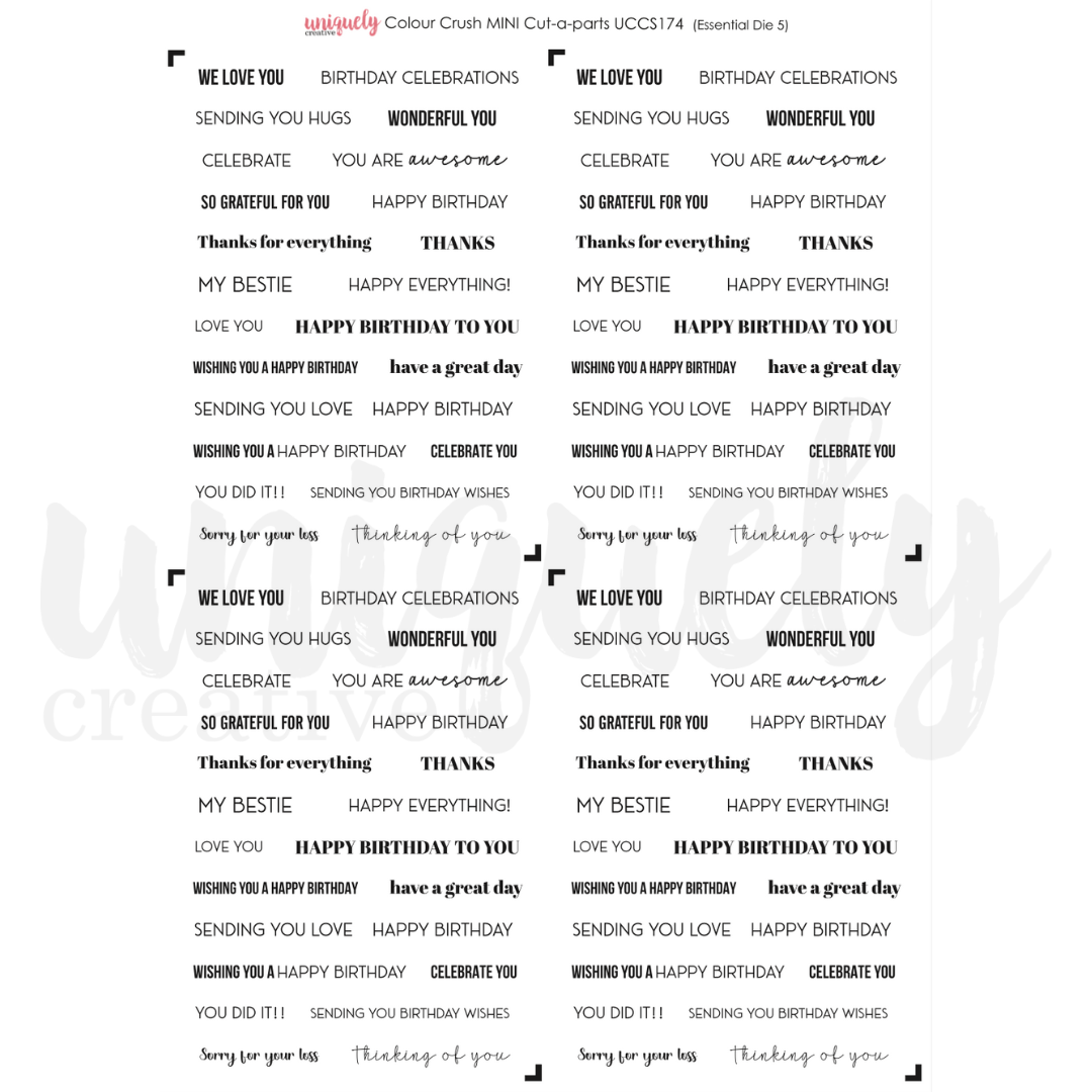 Colour Crush Cut-a-Part Sheet Mini