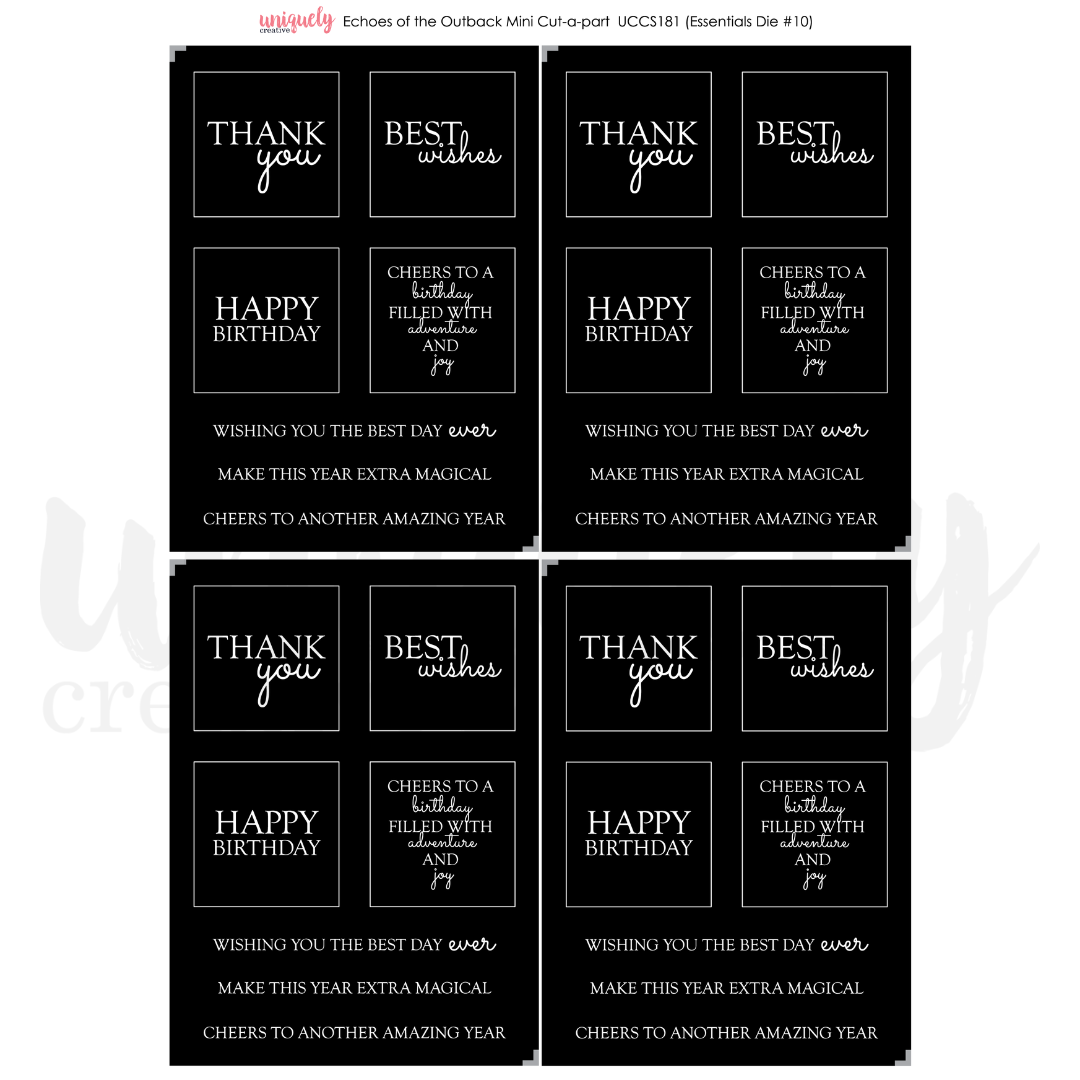 Echoes of the Outback Cut-a-Part Sheet Mini