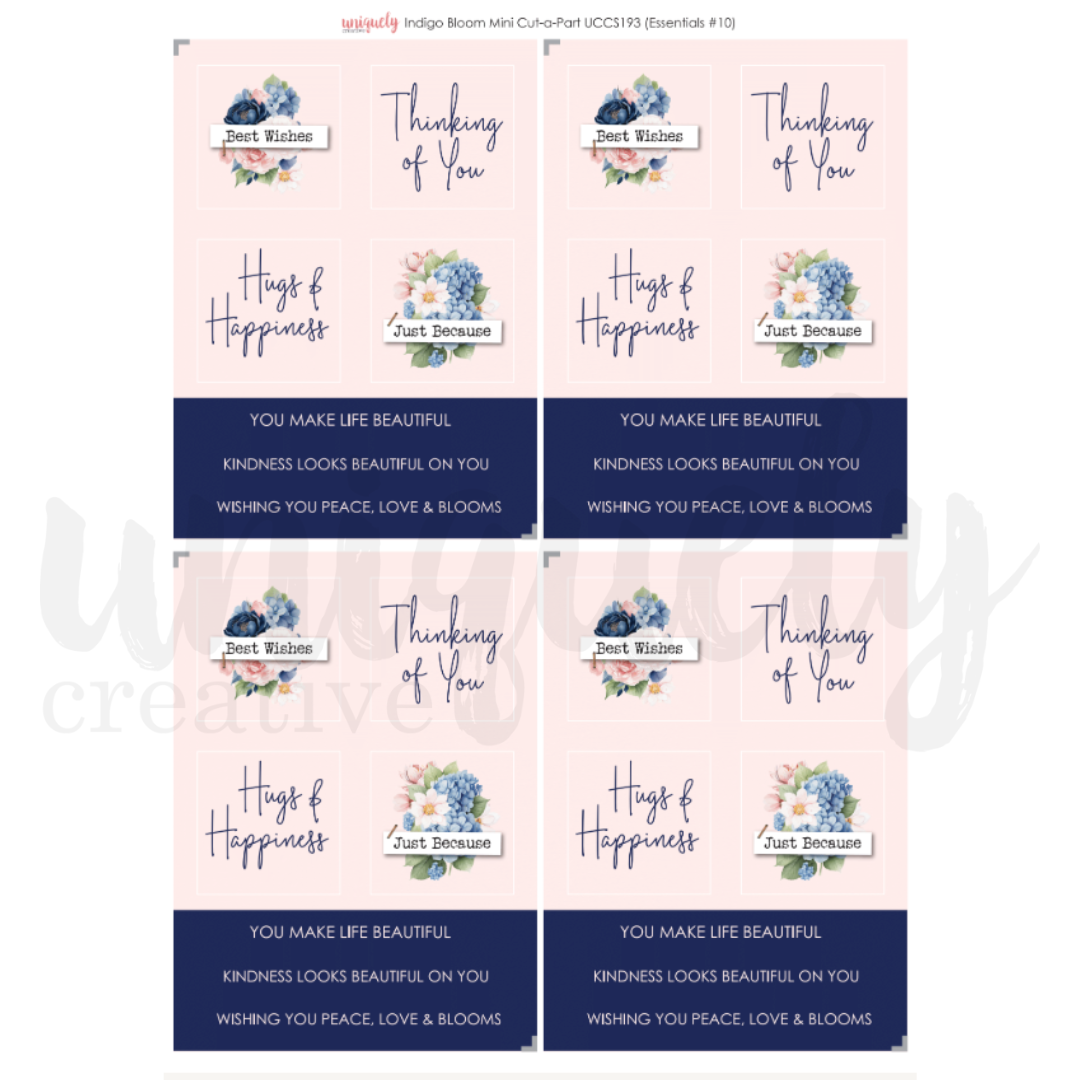 Indigo Bloom Cut-a-Part Sheet Mini
