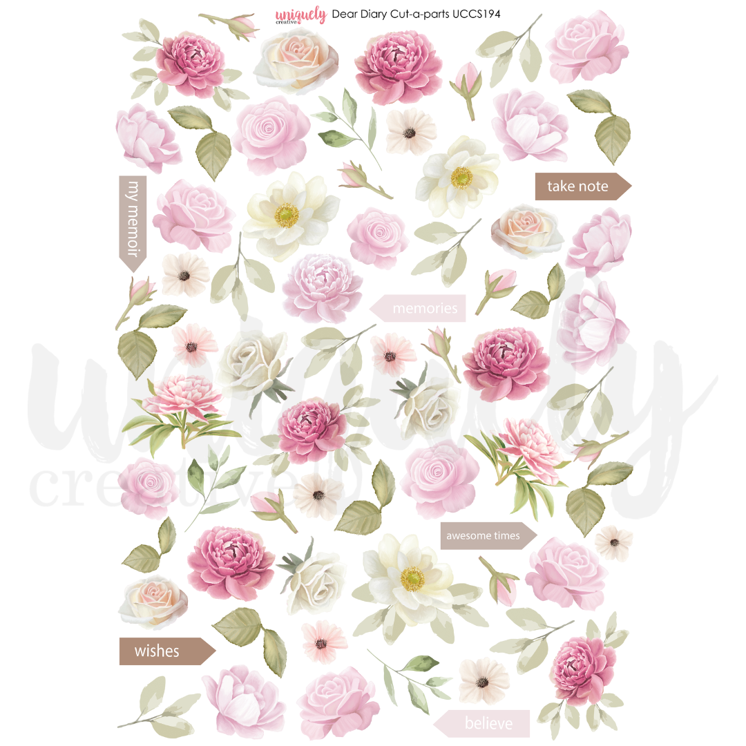 Dear Diary Cut-a-Part Sheet