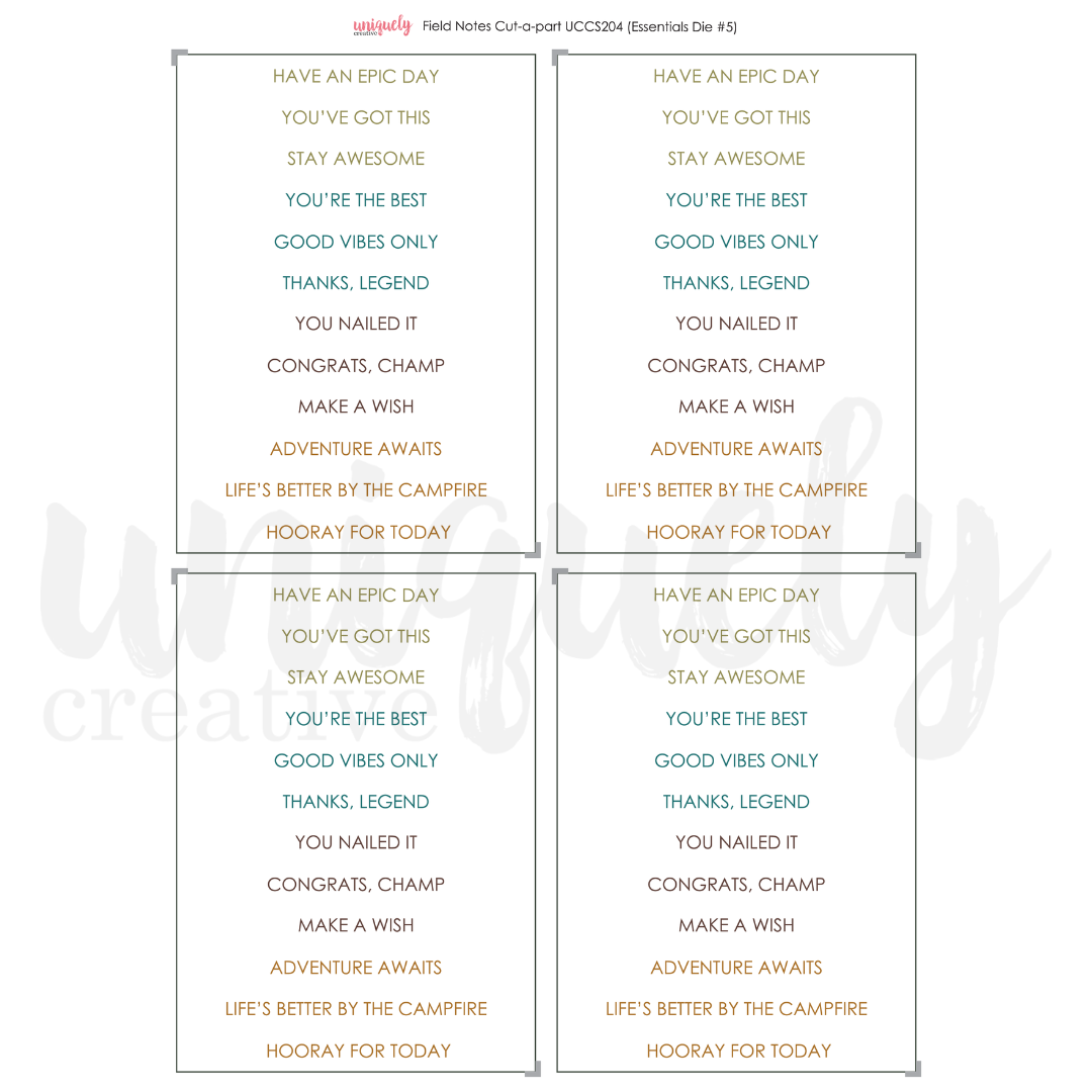Field Notes Cut-a-Part Sheet Mini