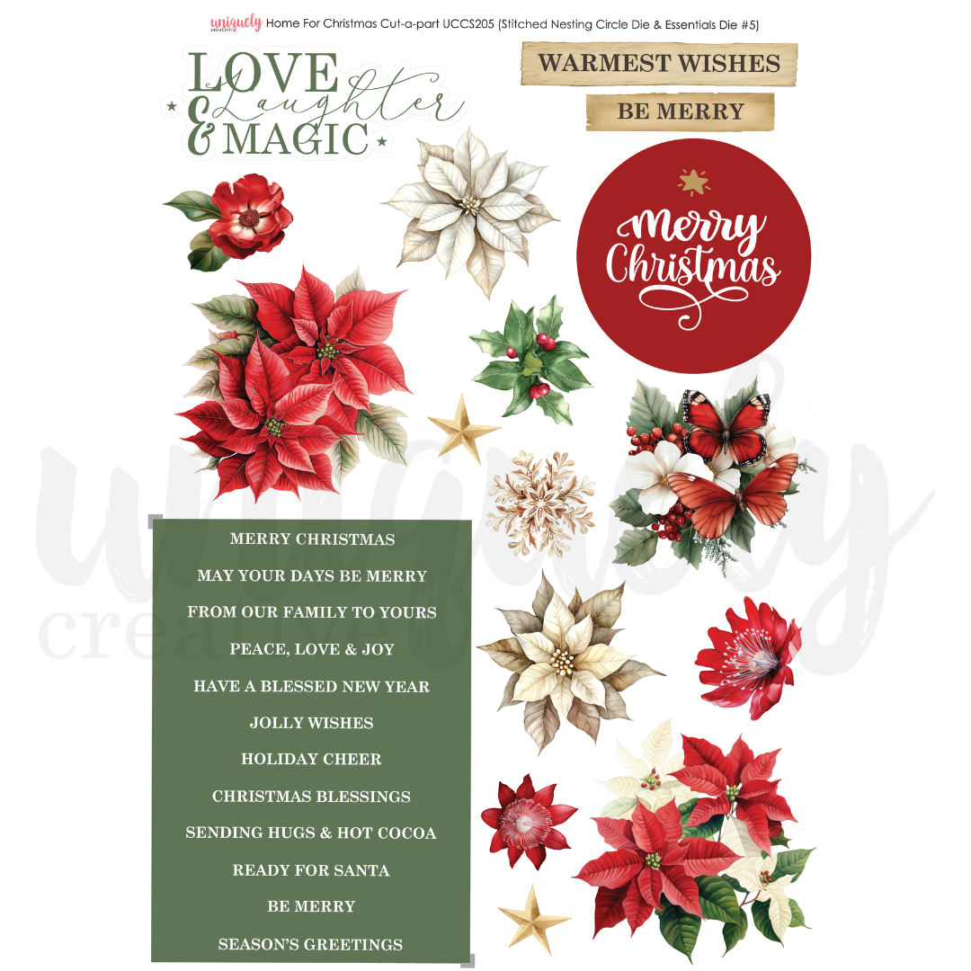 Home for Christmas Cut-a-Part Sheet