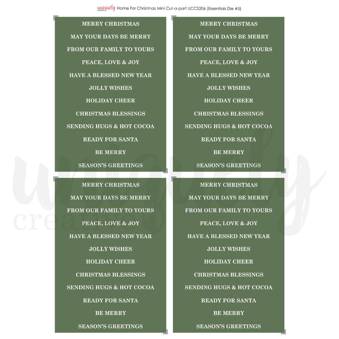 Home for Christmas Cut-a-Part Sheet Mini