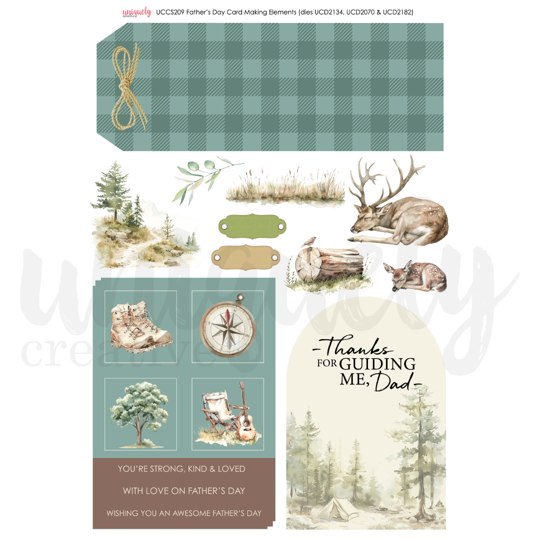 Father's Day Card Making Elements Cut-a-Part Sheet