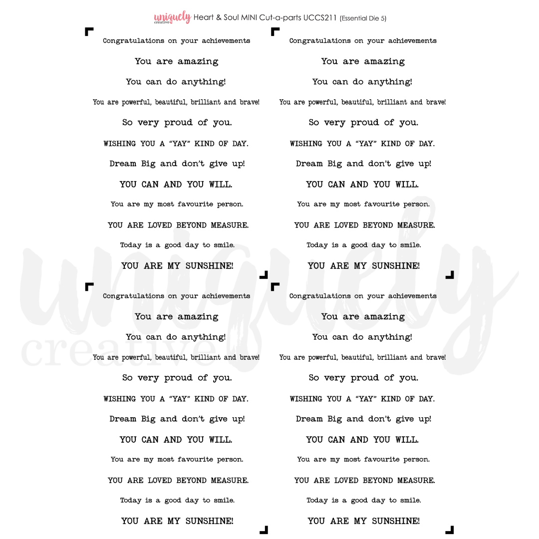 Heart &amp; Soul Cut-a-Part Sheet Mini