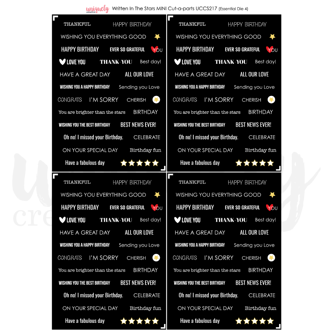 Written in the Stars Cut-a-Part Sheet Mini