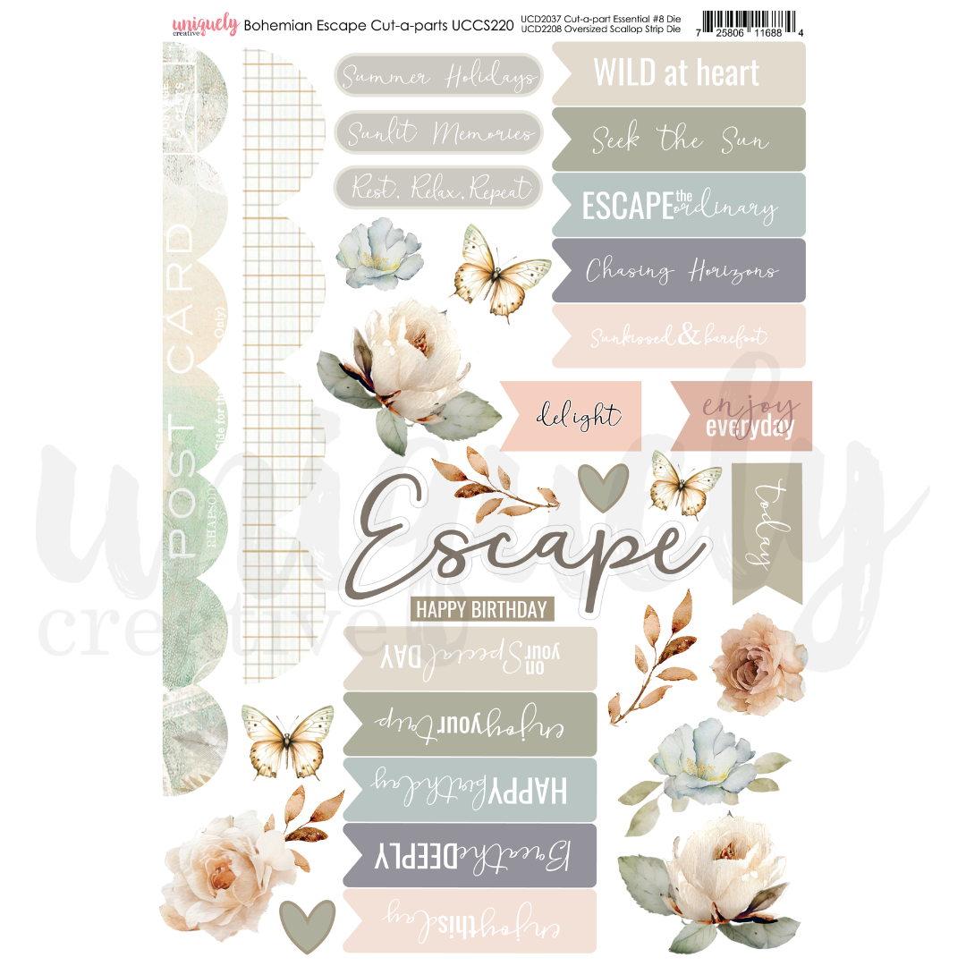Bohemian Escape Cut-a-Part Sheet