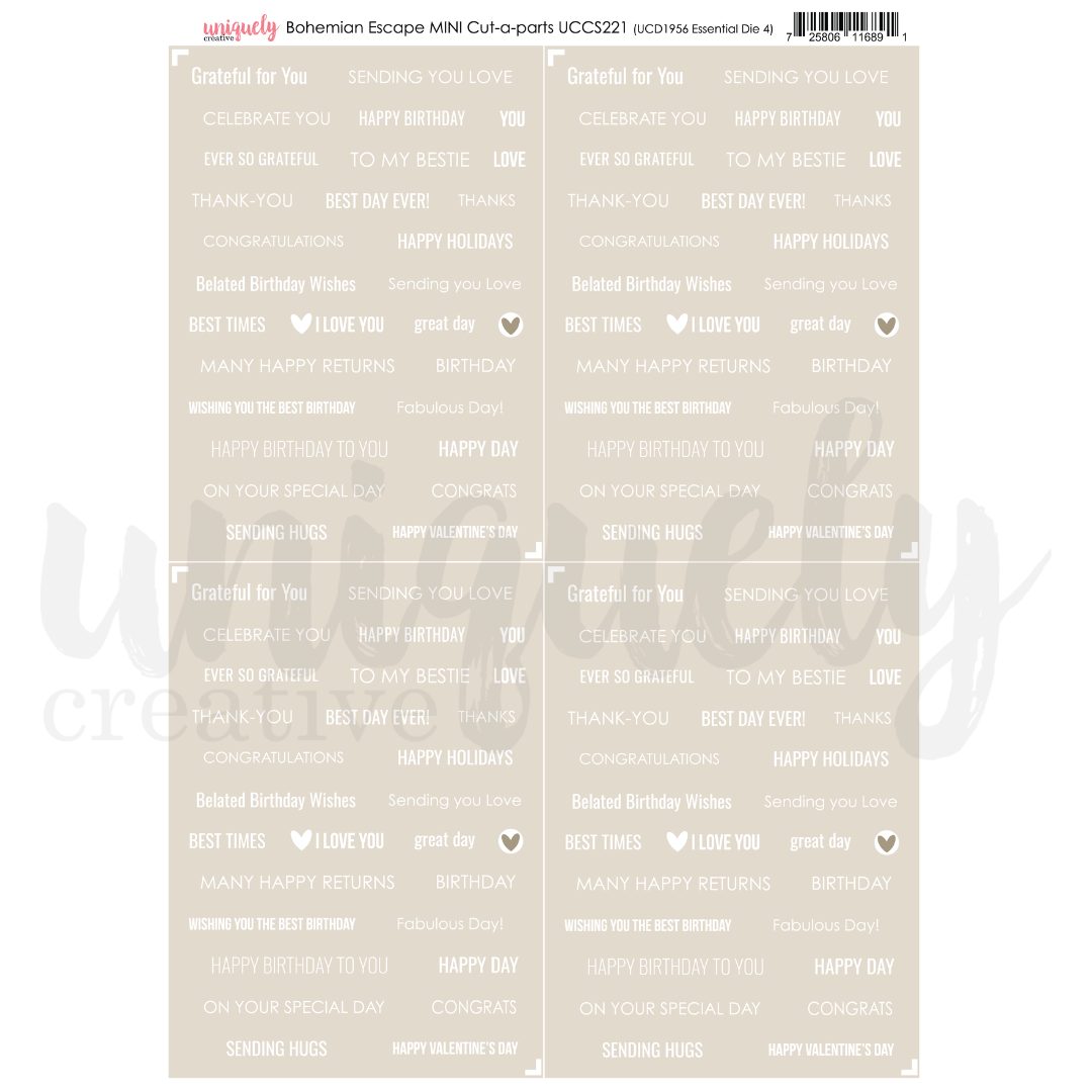 Bohemian Escape Cut-a-Part Sheet Mini