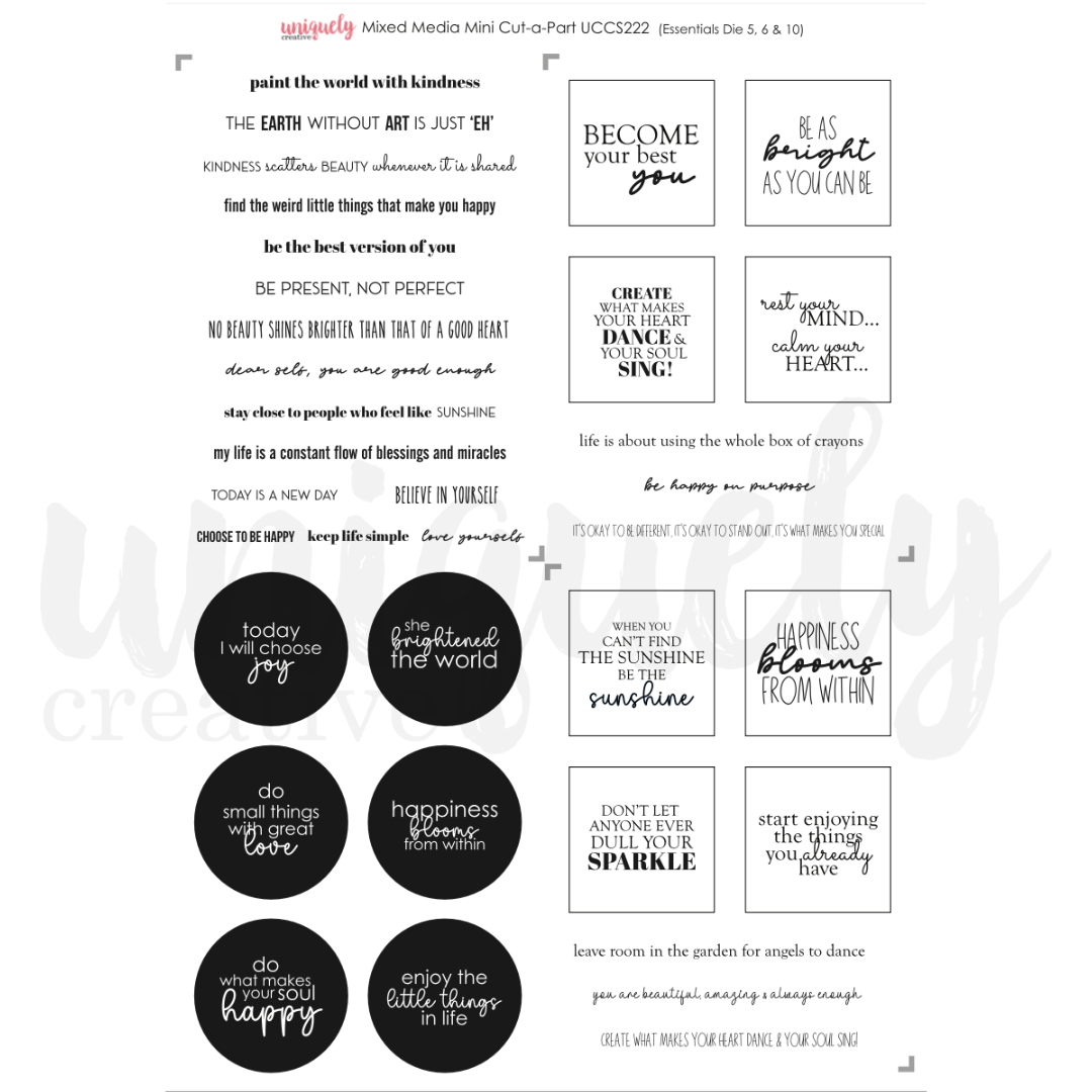 Mixed Media Cut-a-Part Sheet Mini