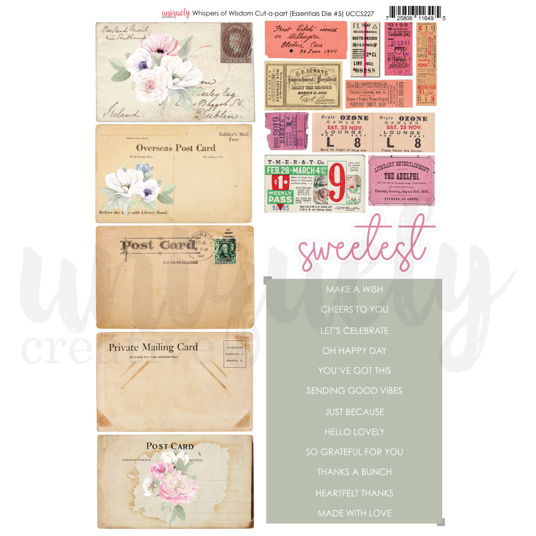 Whispers of Wisdom Cut-a-Part Sheet