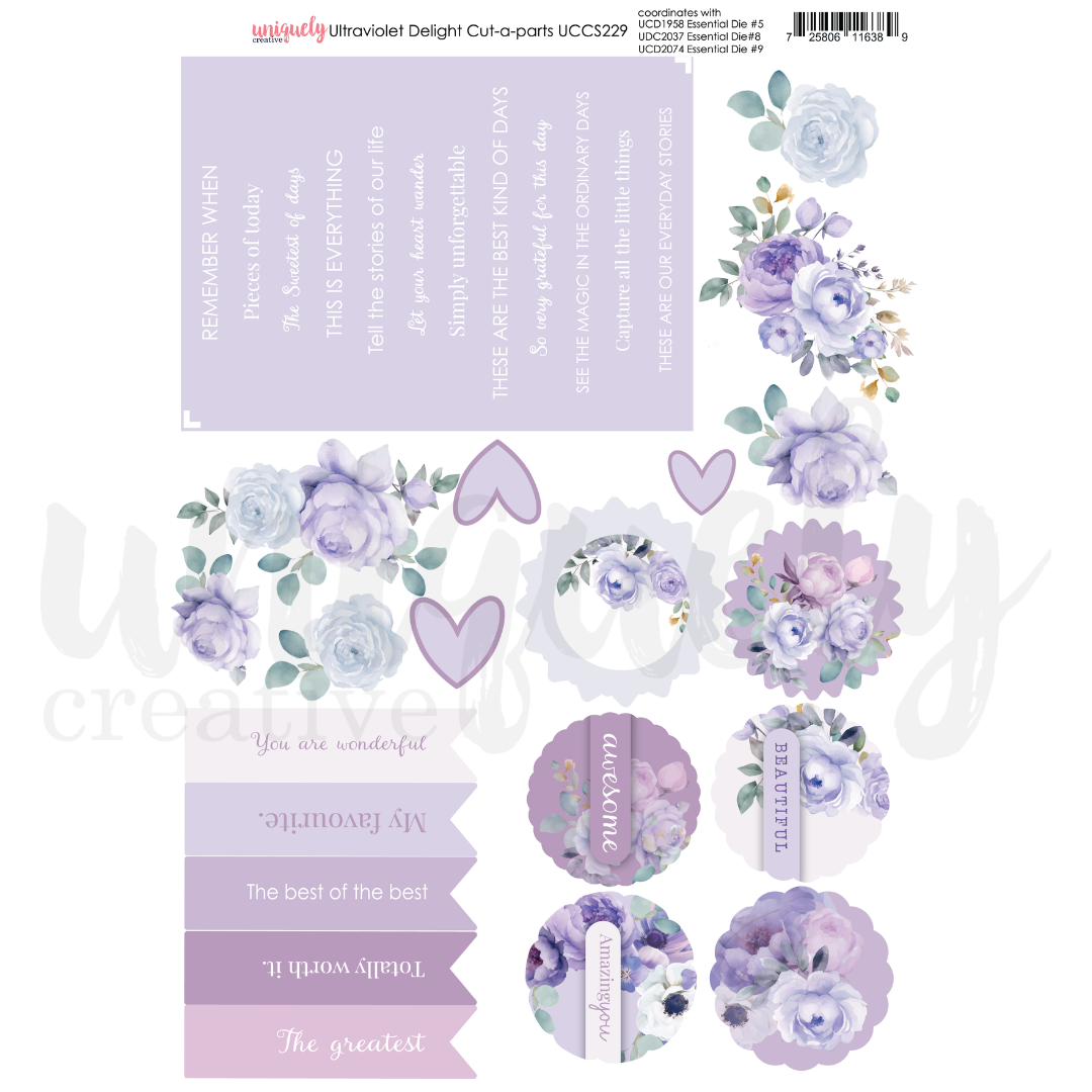 Ultraviolet Delight Cut-a-Part Sheet