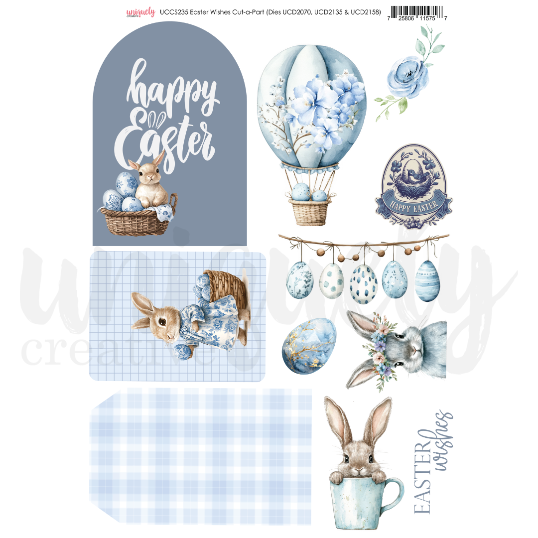 Easter Wishes Cut-a-Part Sheet