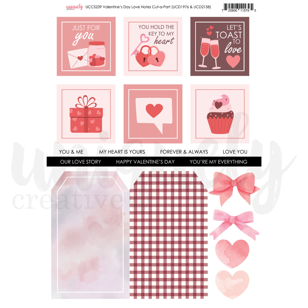 Valentine's Day Love Notes Cut-a-Part Sheet