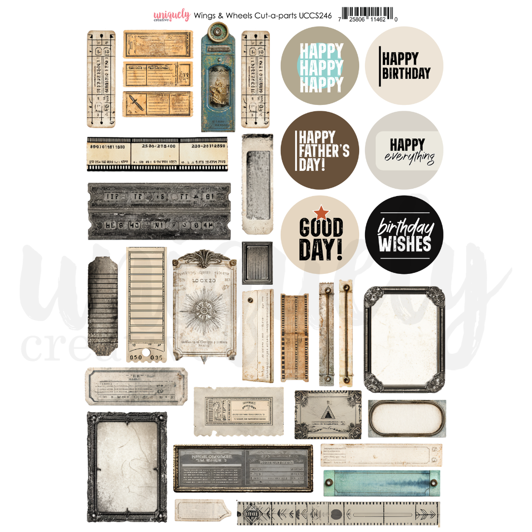 Wings & Wheels Cut-a-Part Sheet
