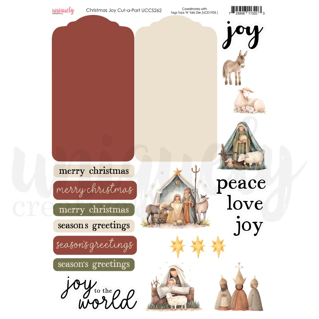 Christmas Joy Cut-a-Part Sheet