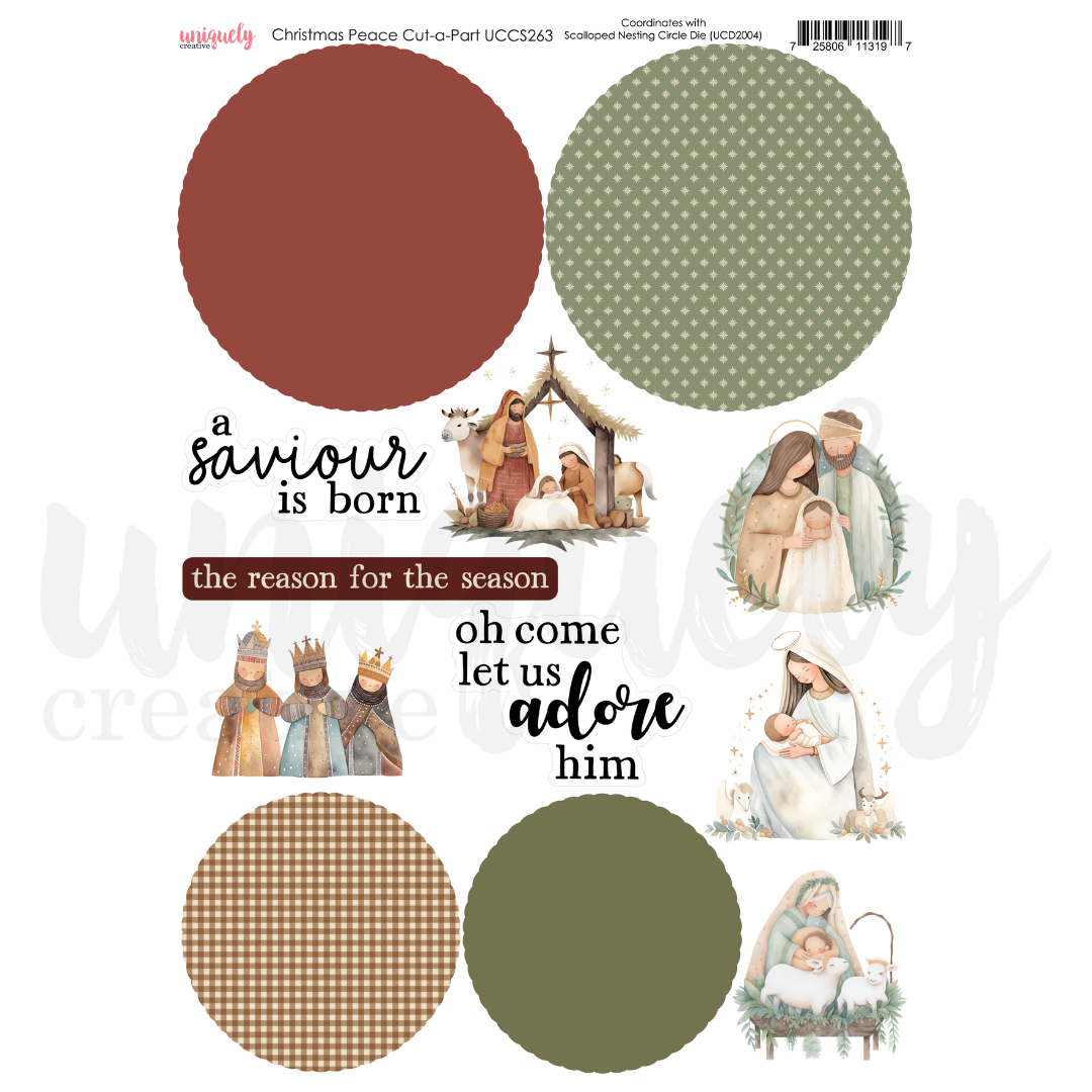 Christmas Peace Cut-a-Part Sheet