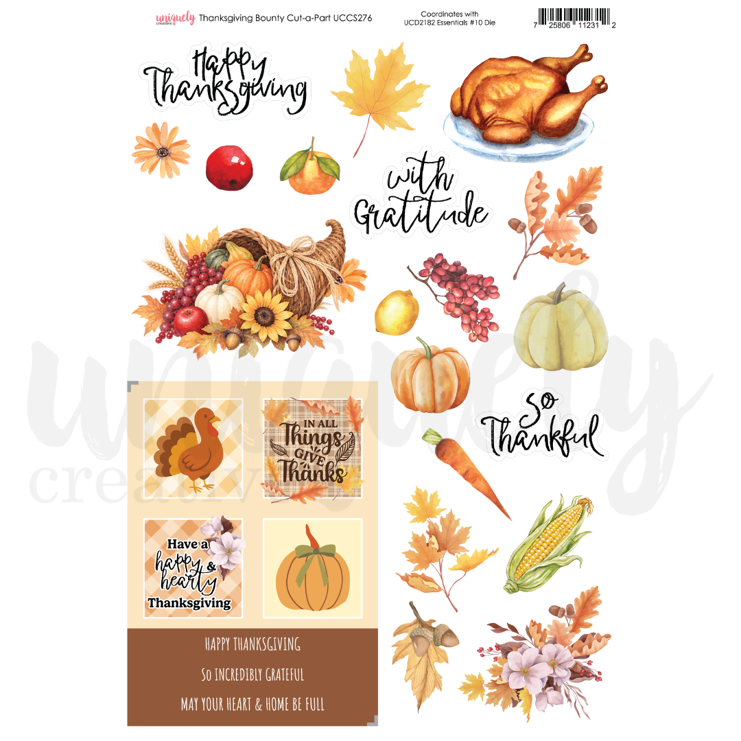 Thanksgiving Bounty Cut-a-Part Sheet