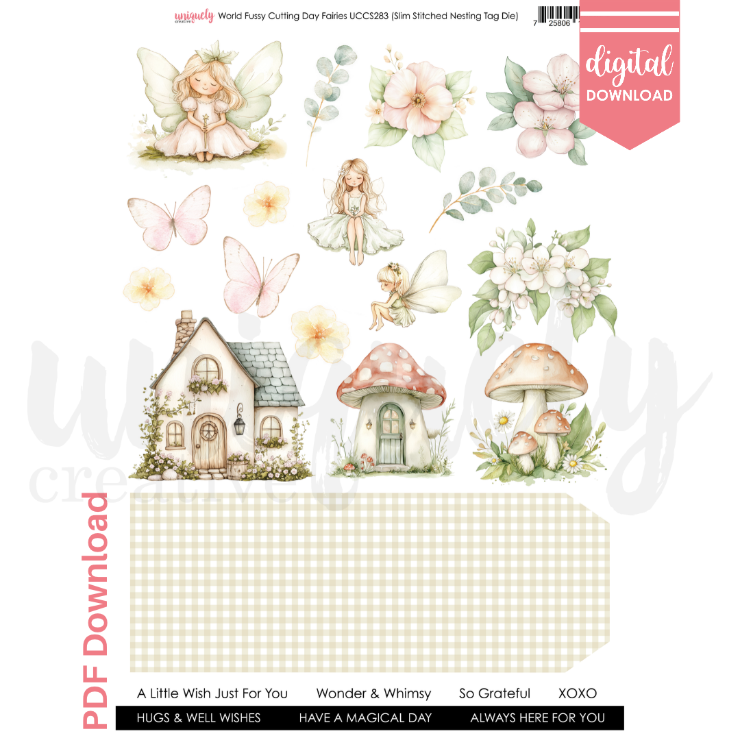 World Fussy Cutting Day Fairies Cut-a-Part Sheet - Digital Download
